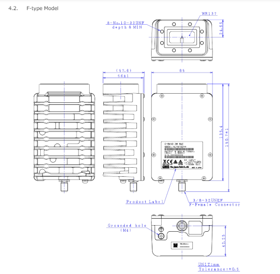 NJT8102E series Insat C-band 2W mini-BUC