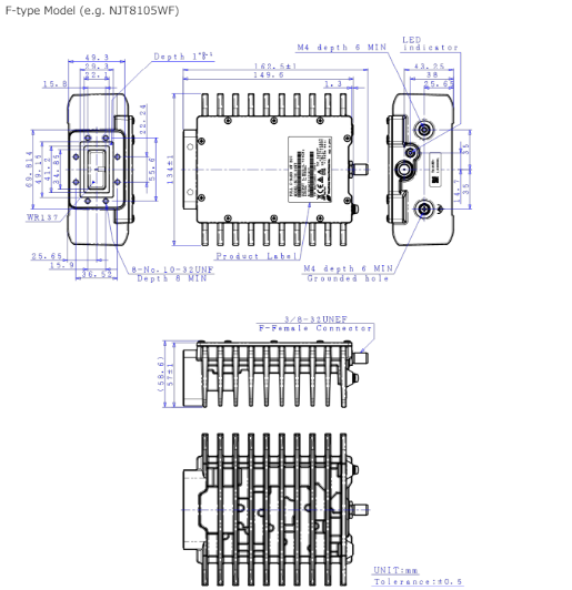 NJT8105E series Insat C-band 5W mini-BUC
