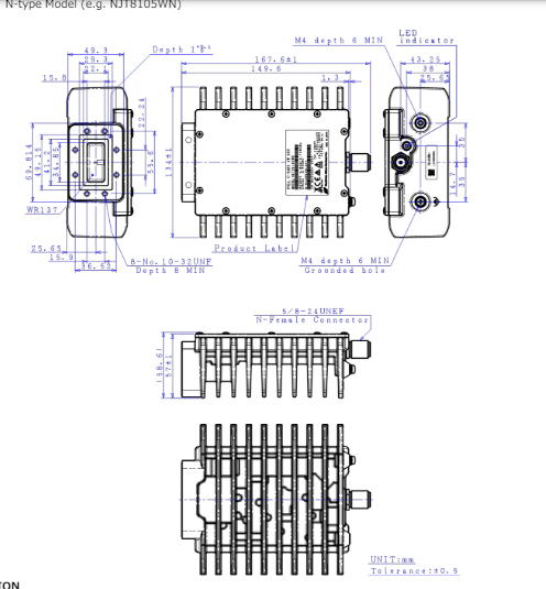 NJT8105W series Full C-band 5W mini-BUC