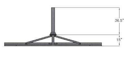 Non-penetrating Mast Mount Suitable for 1.8m Ku-Band