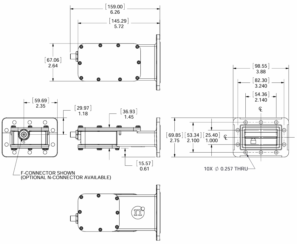 Norsat 3200F-BPF-1 C-Band 5G Rejection LNB and Band Pass Filter