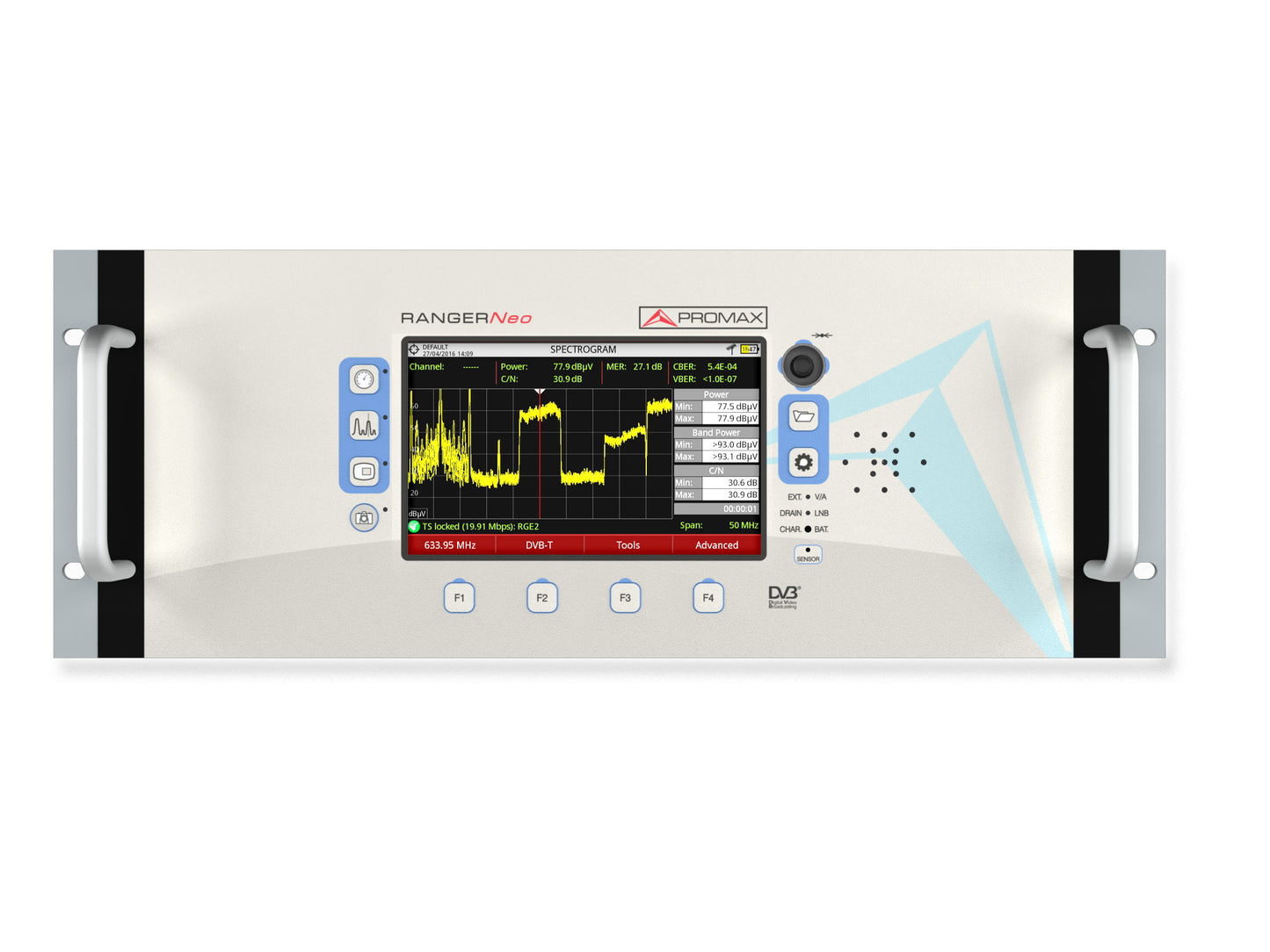 RANGERNeo + Rack: ADVANCED Multifunction TV & Satellite Analyser (DVB & ISDB-T). Rack version
