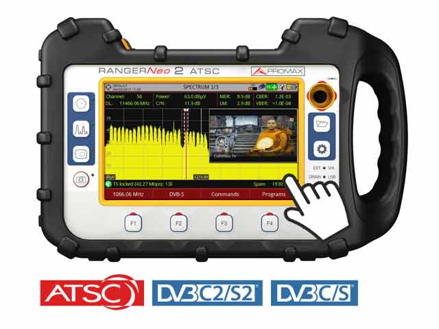 Promax RANGERNeo 2 ATSC: TV Signal & Spectrum analyzer (professional class)