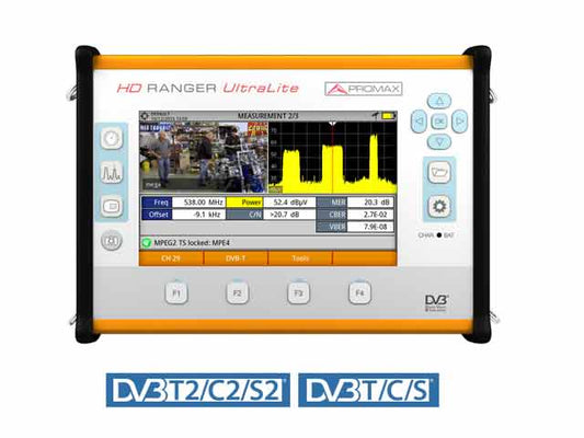 Promax HD RANGER UltraLite : Tablet-sized TV signal and spectrum analyzer