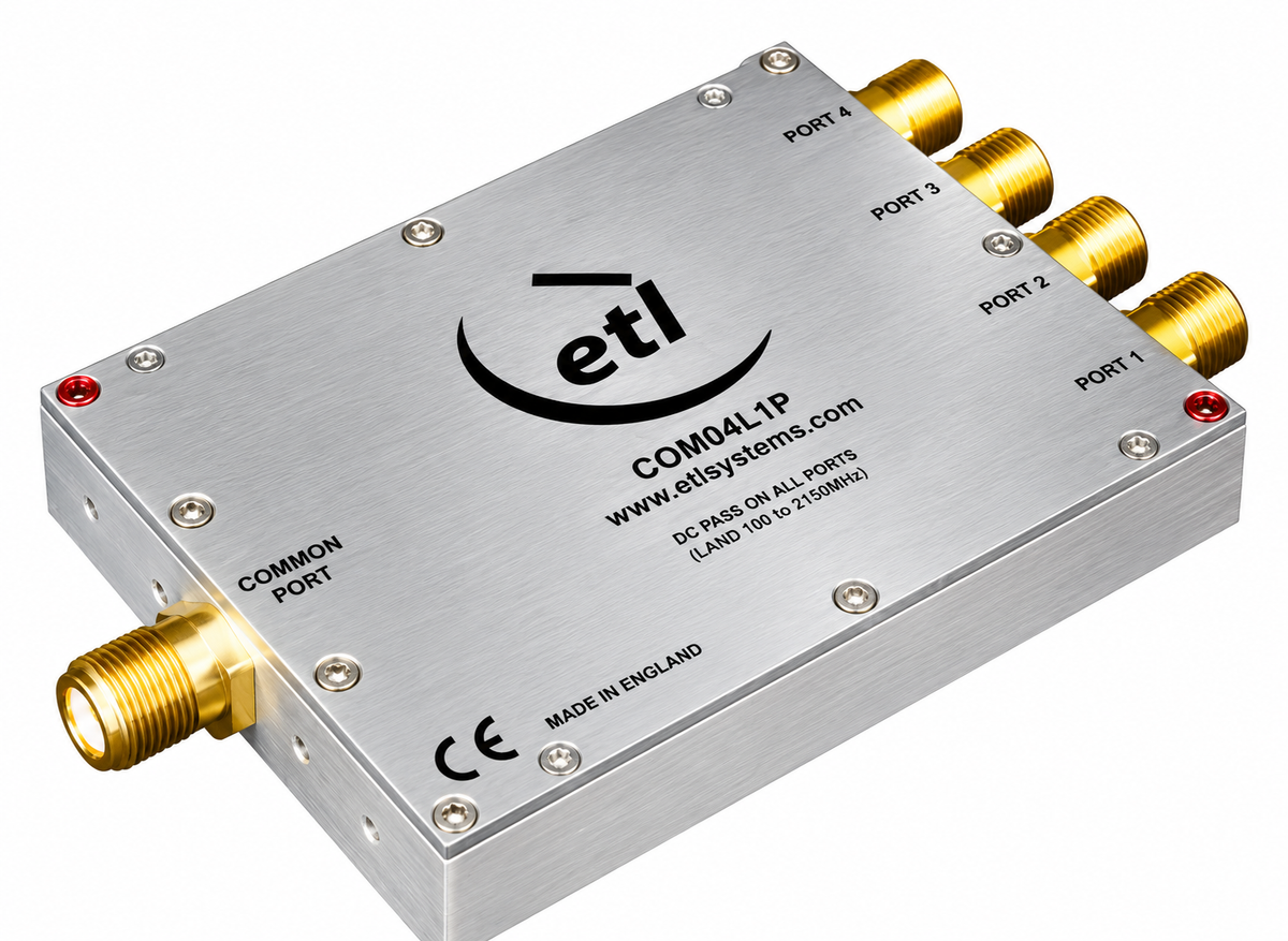 ETL System-L-BAND PASSIVE SPLITTER/COMBINER 4-WAY -COM04L1P-2524