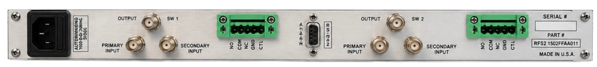 Quintech RFS 2150 RF Sensing Redundancy Switch