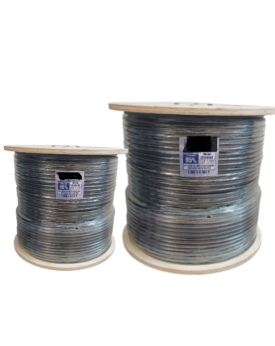 Cable coaxial RG-11 al 90% con mensajero 305 mts