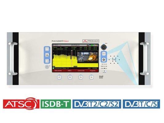 RANGERNeo Rack 2 ATSC: Rack-mountable TV signal and spectrum analyzer (professional class)