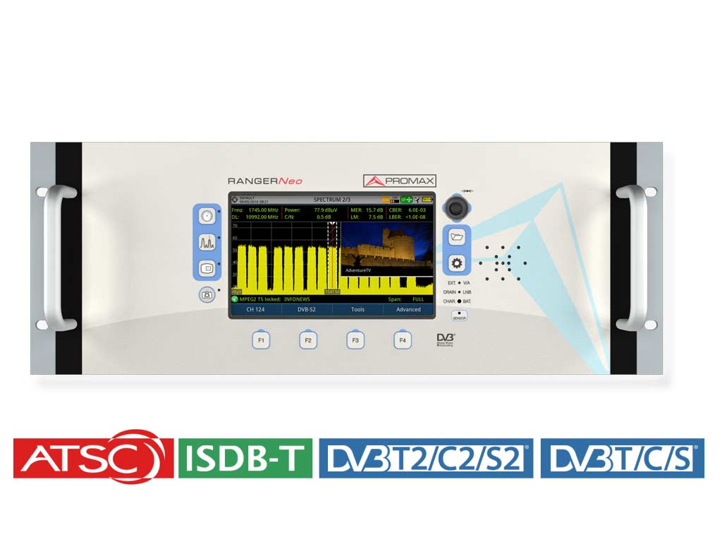 RANGER Neo Rack Lite ATSC: Multifunction 19” rack-mount spectrum analy