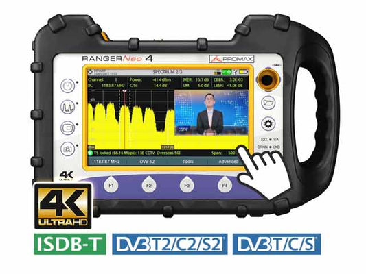 Promax RANGERNeo 4: TV Signal & Spectrum analyzer with 4K decoder (high-end class)