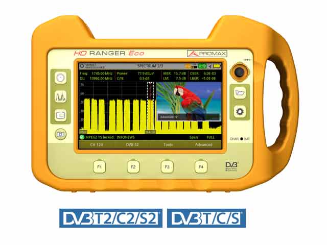 Promax HD Ranger Eco: TV signal and spectrum analyzer